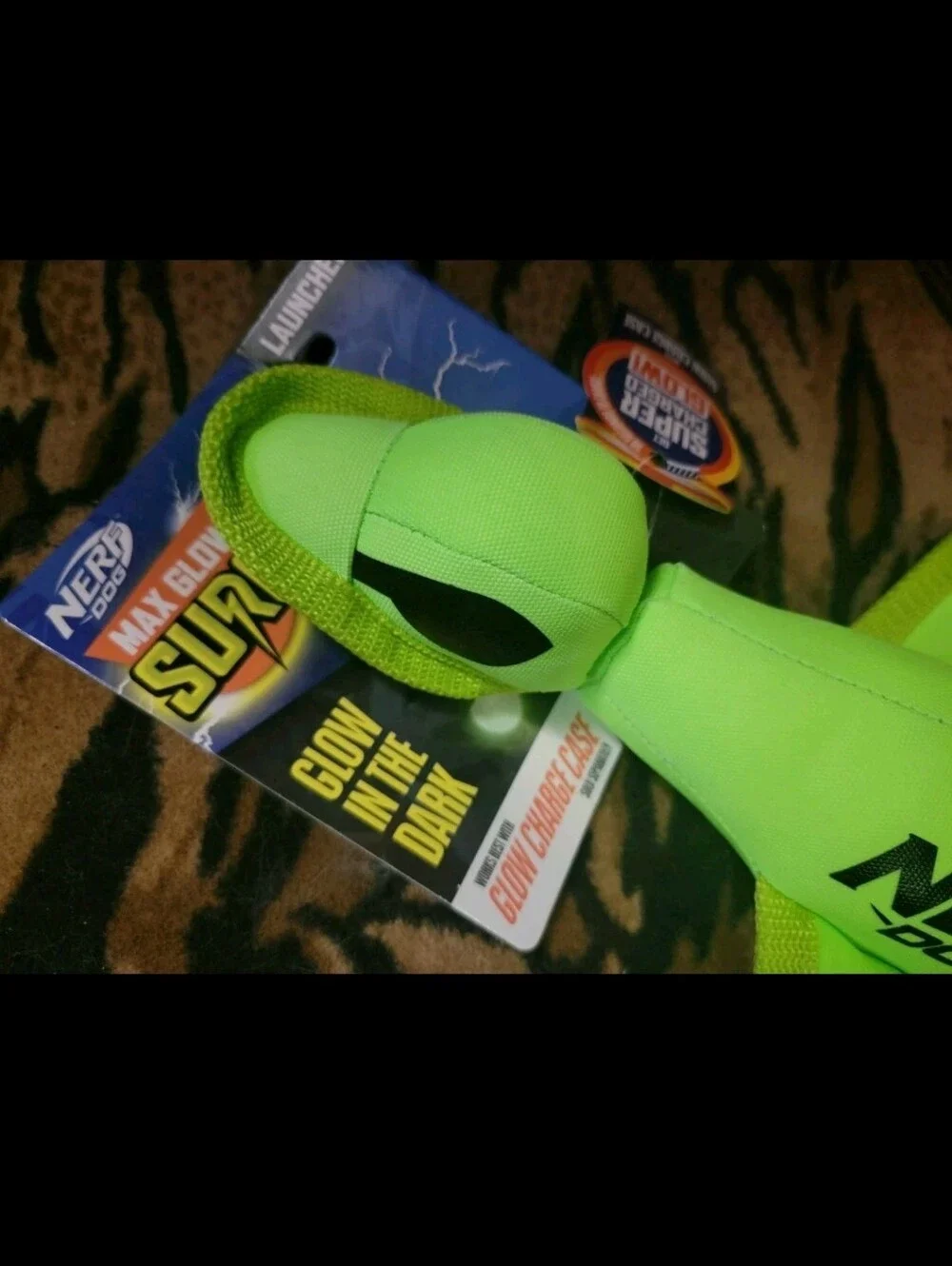Nerf Dog Max Glow Duck Laucher Flyer Toy W Rope Ea. Large